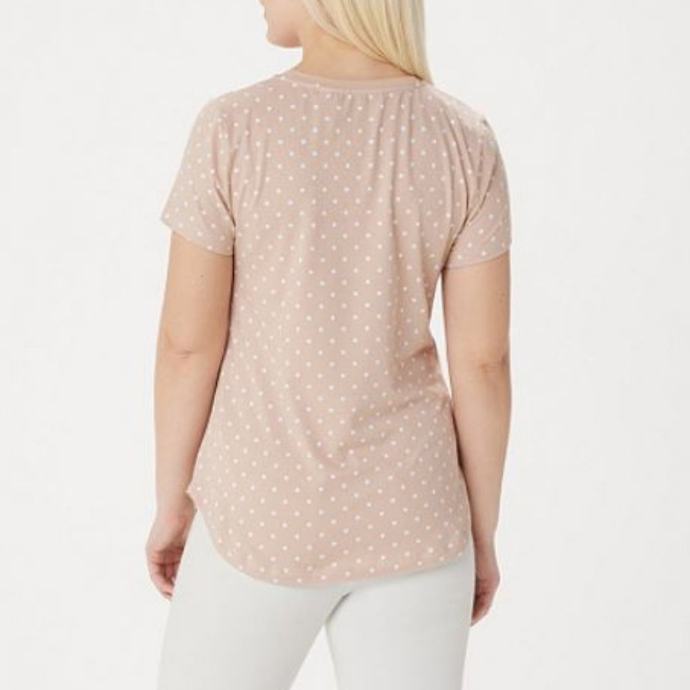 Isaac Mizrahi Live! Printed Short-Sleeve Knit Top - Picture 2 of 2